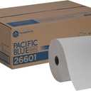 Pacific Blue Basic Recycled Paper Towel Rolls by GP PRO (Georgia-Pacific), White, 26601, 800 Feet Per Roll, 6 Rolls Per Case, 6 Count