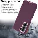 NUFR Enhanced Case for Samsung Galaxy S21 FE 5G, Military Grade Protective, Shockproof & Dropproof, Dust-Proof, Compatible with Samsung Galaxy S21 FE 5G (WineRed-Pink)