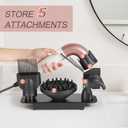 Affogato Hair Dryer Holder Stand Compatible with Dyson Supersonic r, Magnetic 4 Holes Countertop Hair Dryer Organizer, Steel Storage Rack for Attachments Diffuser/Nozzles