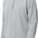THE GYM PEOPLE Men's Half Zip Fleece Pullover Sweatshirts Midweight Mock Neck Workout Sweat Tops (Gray, S)