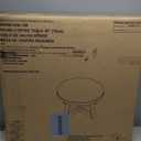 Plank+Beam Classic Round Coffee Table, 30 Inch Farmhouse Coffee Table, Rustic Mini Center Tables for Small Spaces, Small Living Space Tea Table, Seashell Wirebrush