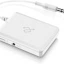 Aluratek Bluetooth v3.0 Audio Transmitter, Bluetooth enable TVs, Stereos, Computers and MP3 Players for Wireless Audio Transmitting to BT Headphones, Up to 33ft. (ABT01F), white