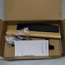 Patio Sliding Door Handle Set, Perfect Replacement Mortise Style Wood Handle Set Fits Door Thickness from 1-1/2" to 1-3/4", 3-15/16" Screw Hole Spacing, Non-Keyed, Black