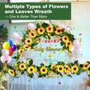 Naidiler Vibrant Full Sunflower Garland for Decoration, 6.2Ft Pretty Sunflower Vine for Wedding Baby Shower Boho Birthday Party Table Room Backdrop Dcor