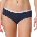 Tommy Hilfiger Women's Cotton Logo Hipster Underwear 6-Pack, Navy/Red/Grey/Black/Grey/Navy, Medium (S)