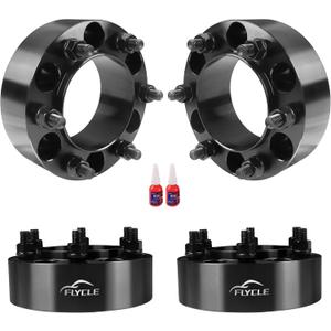6x5.5 Hubcentric Wheel Spacers 2 inch for 1995-2023 Tacoma 1989-2024 4Runner, 6x139.7mm Wheel Spacer with 12x1.5 Studs 106mm Bore for Tundra FJ Cruiser Fortuner Sequoia GX460 GX470