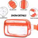Waist Belt Bag Fashion Fanny Women and Men Gift Waist Pack With Adjustable Strap For Travel Running Hiking Walking Clear Orange