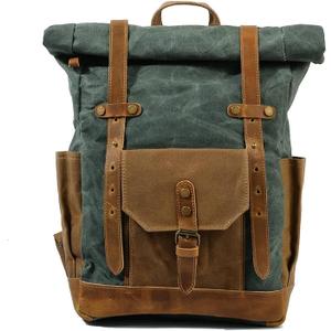 Contrast color canvas travel backpack computer school bag large capacity outdoor women's backpack men's bag backpack (A One Size) (C One Size),C-One Size