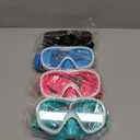 4 Pcs Adult Elastic Strap Swim Goggles with Nose Cover Snorkel Diving Swim Mask Anti Fog Waterproof