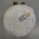 Soft Plush Birthday Cake Stuffed Animal, White and Yellow, 8 Inch, Decorative Candle Design, Kids Gift