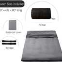 MAXYOYO Japanese Floor Futon Mattress Queen Size, Floor Mattress for Adults Queen Bed, Roll Up Folding Floor Bed, Diamond Patterned Japanese Futon, Dark Grey