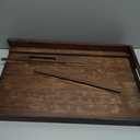 ROSSIE HOME Bamboo Bed Tray with Phone Holder, Extra Large Lap Desk for Laptops up to 17.3 Inches Java Style No. 78112
