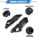 1 Pair Bumper Brackets Support Fender Cover Compatible for Toyota RAV4 2016 2017 2018, Durable Plastic Black Front Left Right Side