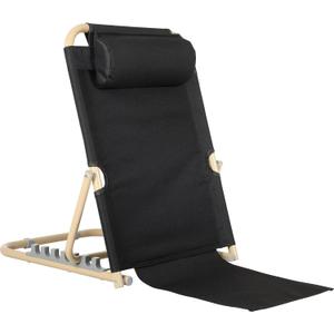 Menkxi Lifting Bed Backrest Portable Folding Adjustable Sit up Back Rest Multifunction Chair for Bed Change Angle of Backrest for Elderly Patients Back Neck Lumbar Support (Black,28.4 Inch)