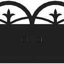 36" Arched Finial Landscape Edging, Black