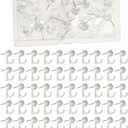 Push Pin Wall Hooks,50 pcs Durable Decorative Thumb Tack HookPlastic Clear Heads Push Pins Hooks for Photo Wall,Calendar Map,Cork Bulletin Board