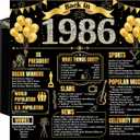 40th Birthday Napkins Party Decorations, 50 Pcs Black Gold Disposable Paper Napkins for Men Women, Back in 1986 Cheers to 40 Years Table Decor, 2 Ply Cocktail Anniversary Party Supplies