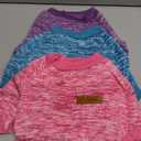 3 Pack Dog Sweaters for Small Dogs Girl Boy Winter Fleece Clothes Warm Soft Dog Sweatshirt Outfit for Dogs Cats Pet Apparel (Rose+Light Blue+Purple, Medium)