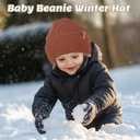 Bebila Baby Beanie Toddler Infant Winter Hats Knit Warm Caps for Boys Girls (6-36 Months, Black+caramel+khaki)