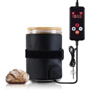 Sourdough Starter Warmer Wrap, Sourdough Starter Jar Heat Wrap, Sourdough Heating Warming Mat with Temperature Control(41-113) & 24H Timer, Dough Bread Warmer for Kitchen Baking (Rectangle)