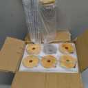 SENTVEND 20 Oz Drinking Glasses with Bamboo Lids and Glass Straw - 6 Pcs Glass Cups Beer Ice Coffee Glasses Cute Aesthetic Cup Great for Coffee Bar Accessories Include 2 Cleaning Brushes