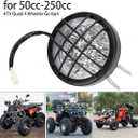 FVRITO 12V LED Front Head Light Lamp for 110cc 125cc 150cc 200cc 250cc TaoTao Coolster Roketa Yamoto Vitacci JCL Kazuma Peace RPS ICEbear Apollo Sej BULL KXD FARM Sunl Kandi ATV Quad 4 Wheeler Go Kart