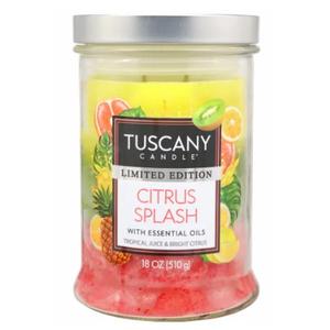 Tuscany Limited Edition Scented Triple Pour Jar Candle Citrus Splash, 18 oz