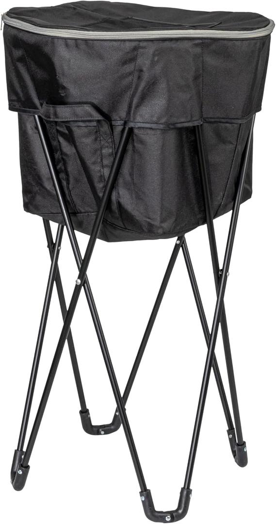 Household Essentials Thermal Standing Cooler with Travel Bag, Heavy-Duty Polyester, (Black)