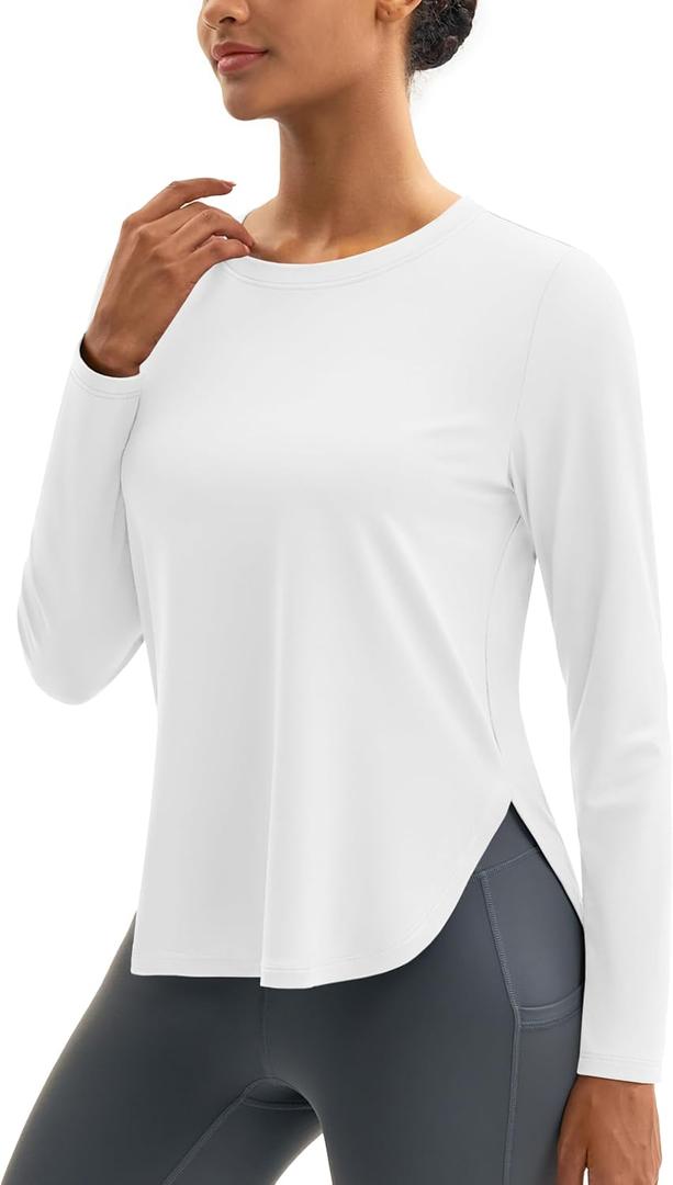 MAGCOMSEN Women's Sun Shirts UPF 80+ Long Sleeve Quick Dry Workout Tops (S)