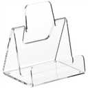 HeZone Acrylic Brochure Holder 5x6 Inch,Clear Pamphlet Holder Display Stand for Trifold 4&5&6 Inch Flyers,Pamphlets,Booklets,Menu,Leaflets for Office,Home,Store,1 Pack,A5