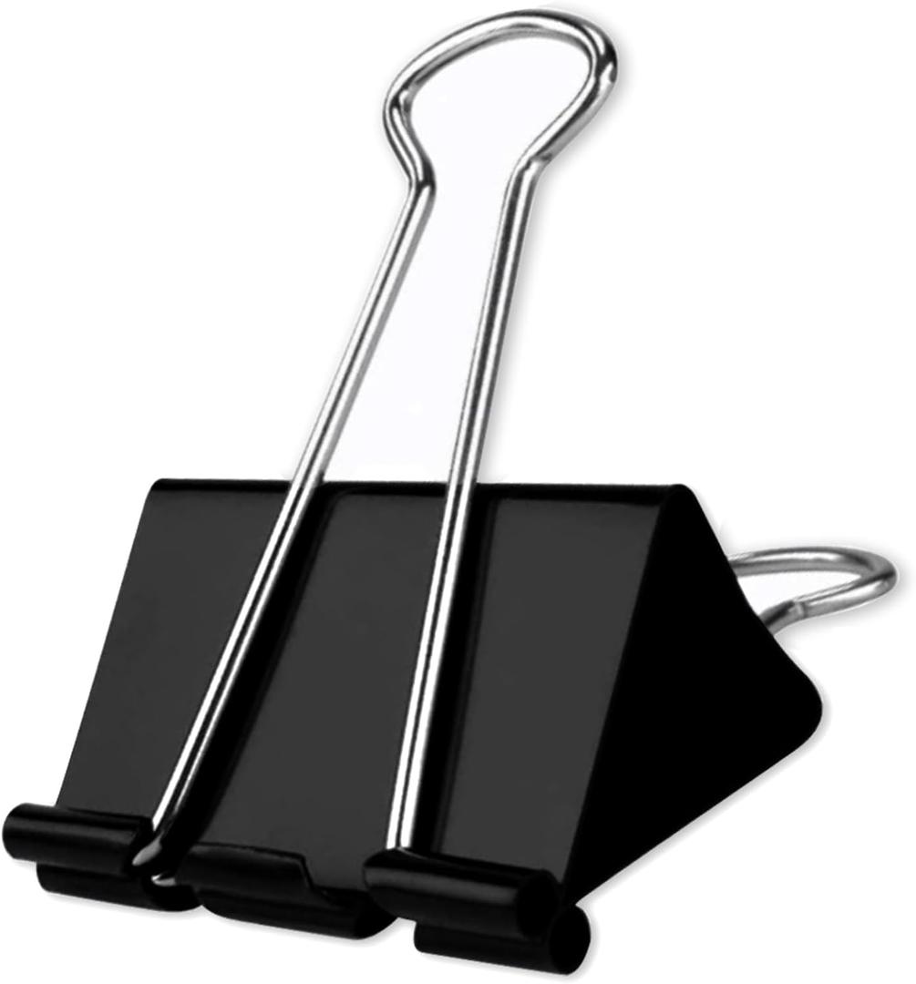 Extra Large Binder Clips 2.4 Inch(48 Pack), Upgrade Large Binding Clips Jumbo Paper Clips, Heavy Duty Big Clamps for Office and Home Supplies, Black