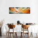 AIYISU Abstract Orange Wall Art Colorful White Orange Fluid Splash Canvas Painting Modern Abstract Colorful Art Prints for Living Room Bedroom Contemporary Artwork Office Home Decorations 14x48
