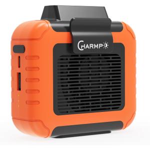 Portable Waist Fan - 6000mAh Battery, 3 Speeds, Strong Airflow, Up to 16 Hours Working Time, Portable Hands-Free Cooling Belt Clip Fan for Construction Workers, Couriers, and Campers