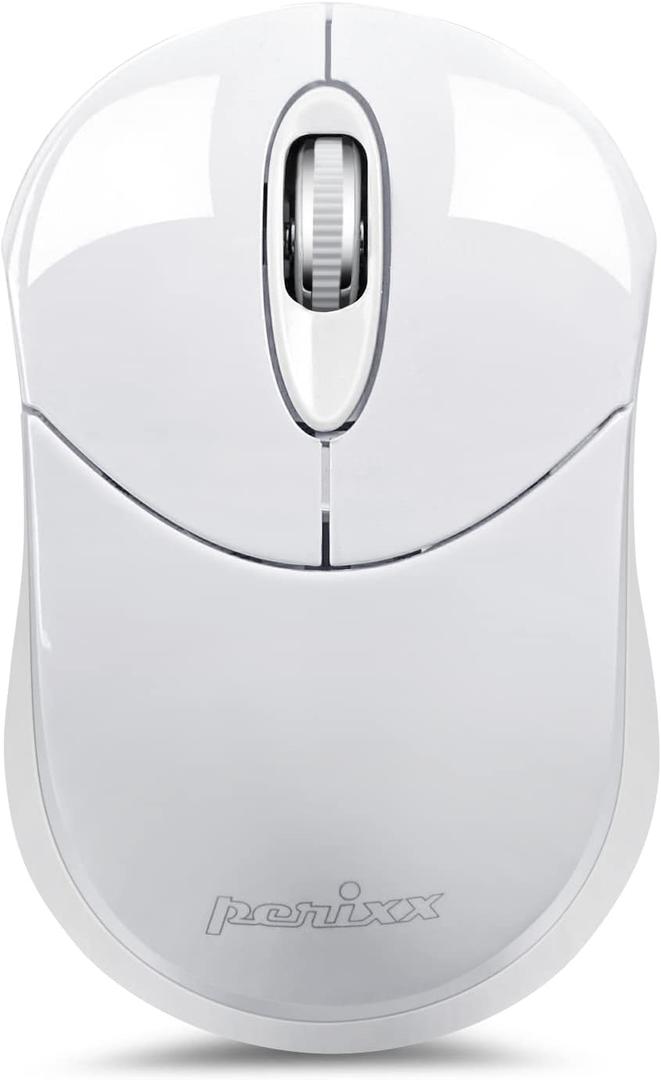 Perixx PERIMICE-802W Wireless Bluetooth Mouse - Portable Design for Windows, iOS, and Android Tablet - White (Pack of 1)