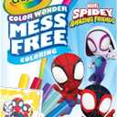 Crayola Spiderman Color Wonder Coloring Set, 18 Spiderman Mess Free Coloring Pages for Toddlers, Spiderman Toys, Gifts for Kids