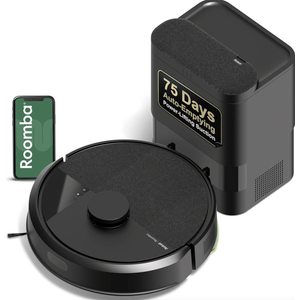 iRobot Roomba 105 Vac Robot Vacuum with AutoEmpty Dock - Self-Empties for 75 Days, Easy to use, Intense Power-Lifting Suction, LiDAR Navigation, Multi-Surface Cleaning, Cleans in Neat Rows