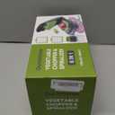 Ourokhome Onion Chopper Dicer with Container, Manual Food Cutter with Handheld Veggie Spiral, Hand Vegetable Mandolin slicer for Potato, Tomato, Carrot, Essential Kitchen Gadget (6 in 1, Gray) (Green)