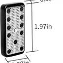 Bucher&Rossini Metal Surface Dominoes Set Double 6 - Classic Black Domino's Game Set with Silver Metal Surface Dominos Set for Adults and Kids Ideal Gift for Domino Players or Family Game Night
