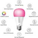 Kasa Smart Bulb, 1000 Lumens Full Color Changing Dimmable Smart WiFi Light Bulb Compatible with Alexa and Google Home, 11W, A19, 2.4Ghz only, No Hub Required (KL135P2), 2-Pack,White