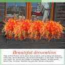 Geosar 24 Bundles Fall Artificial Flowers Artificial Outdoor Flowers UV Resistant Yellow Orange Flowers Faux Flowers Decorations Fake Plants for Autumn Home Porch Wedding Garden Decor