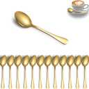 Gold Teaspoons Set of 12, Stainless Steel Dessert, Coffee Spoon, Stirring Spoon, Latte for Home, Restaurant, Hotel, Wedding, Event, Parties