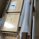47" Solid Wood Desk with 2 Drawers,Mid Century Modern Fluted Writing Desk., 47.25"L x 22"W x 29.5"H