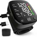 Automatic Wrist Blood Pressure Monitor for Home Use, Dual User Memory, Voice Guidance & Result Readout, Type-C Rechargeable