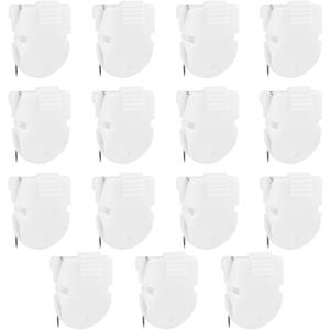 Tinoaly 15pcs Cubicle Clips, Plastic Cubicle Clips for Fabric Walls Fabric Panel Wall Hooks for Hanging Photos Notes Memos Documents (White)