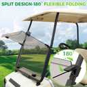 Panglong Golf Cart DS Tinted Windshield for 2000.05 Newer Club Car DS, DS Windshield Foldable, Anti-UV and Impact Resistant, with Windshield Clip Kit