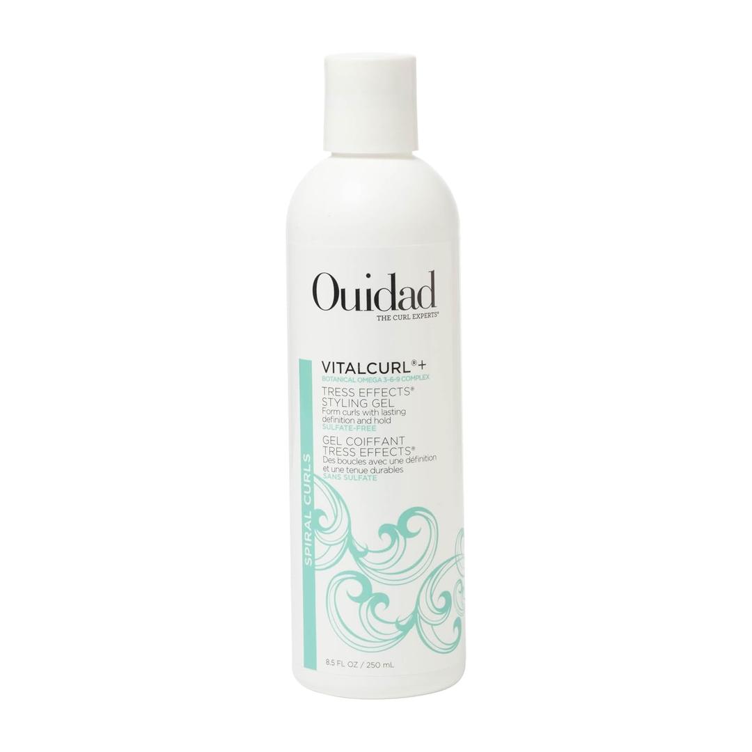 Ouidad VitalCurl+ Tress Effects Styling Gel for Spiral Curls - Lasting Definition and Strong Hold, Refresh Style With Water, Retain Moisture, Elasticity, & Bounce, Sulfate-Free & Mineral Oil Free (8.5 Ounce (Pack of 1))