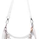 Heliltd Clear Purse for Stadium Events 7x2.8x6 inch Clear Bag Stadium Approved Bag 3 Strap Stadium Approved Bags for Concerts (15.75 inch, Transparent Color)