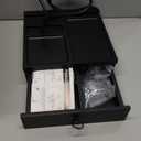 Wood Phone Docking Station with USB Ports and Outlets, Nightstand Organizer with Charging Station, Bedside Organizer with Drawer for Watch & Accessories, Christmas Anniversary Birthday Gifts for Men (Stylish Brown)