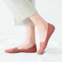 Women's No Show Socks 6/8 Pairs, Low Cut Liner Thin Ice Silk Non Slip Hidden Invisible Socks Cool And Breathable (6 Dark pink)