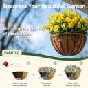2 x 2 Pcs 14 Inch Round Coco Liners Replacement for Hanging Basket,100% Natural Coconut Fiber for Plants, Pre-Formed Coconut Fiber Plant Basket Liner for Planters, Flowers, Vegetables (2, 14 inch)